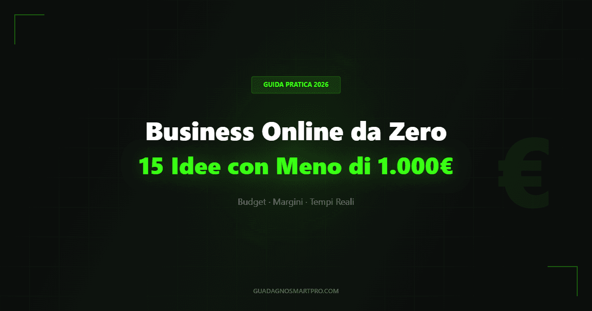 Business Online da Zero - 15 Idee con Meno di 1000 Euro